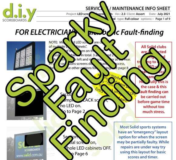 Sparky Fault-Finder for LED scoreboards